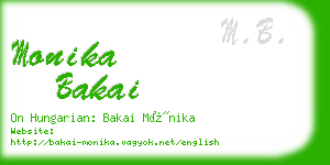 monika bakai business card